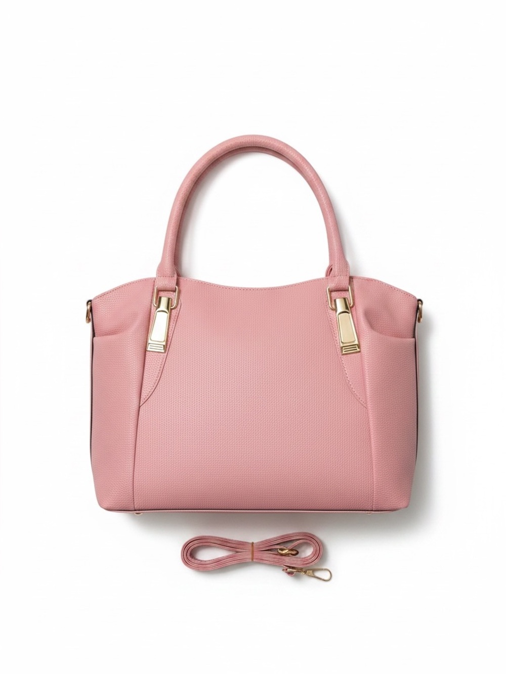 Soft Faux Leather Pink Women’s satchel Handbag. - Classic Everyday Carry